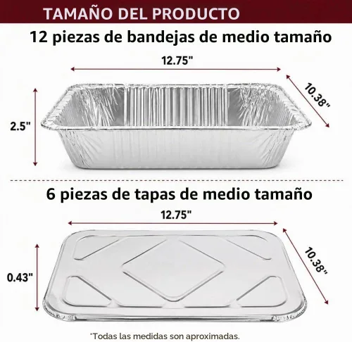 Vista 3 de Chafing Dish Buffet - Kit de servicio de 42 piezas con combustible, estantes, sartenes de aluminio, utensilios y encendedores