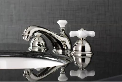 Vista 5 de Kingston Brass KS3967PX Grifo de baño extendido de 8 pulgadas, latón cepillado, 18.38 x 9.94 x 1.75 Cobrizo cepillado