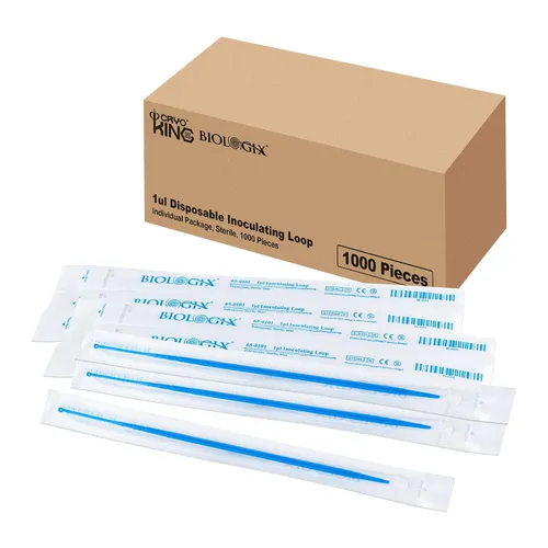 Vista 9 de Bucle de inoculación desechable de 1 ul, varilla de muestreo de plástico estéril gamma, herramienta de inoculación de poliestireno azul