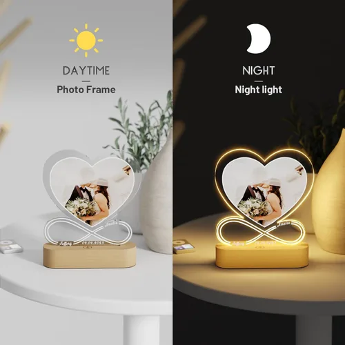 Vista 5 de LUCKOR Regalos personalizados que llegan antes del día de San Valentín, regalos de San Valentín para él y ella, marco de fotos personalizado