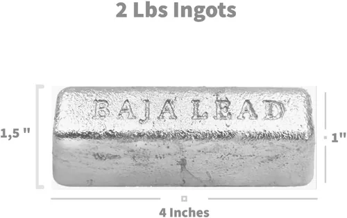 Vista 2 de Lingotes de plomo Tamaño ideal 2 libras cada lingote 99.9% de plomo puro por Baja Lead