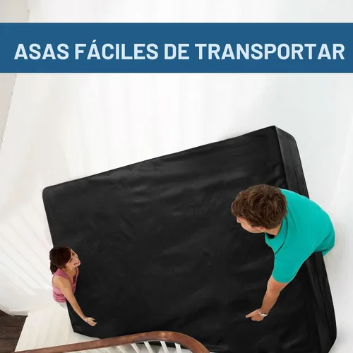 Vista 5 de Bolsas para colchones para mudanza y almacenamiento tamaño Twin, protector de colchón impermeable, funda de colchón con asas de servicio pesado
