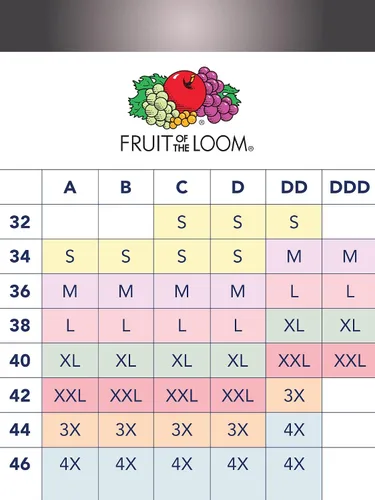 Vista 6 de Fruit of the Loom - Sujetador deportivo tipo camiseta para mujer que sostiene el busto, paquete económico