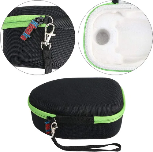 Vista 6 de Khanka Reemplazo de estuche de viaje duro para Steamfast SF-717 Mini plancha de vapor (interior verde) EVA Hard Shell, Accessory Storage Pocket