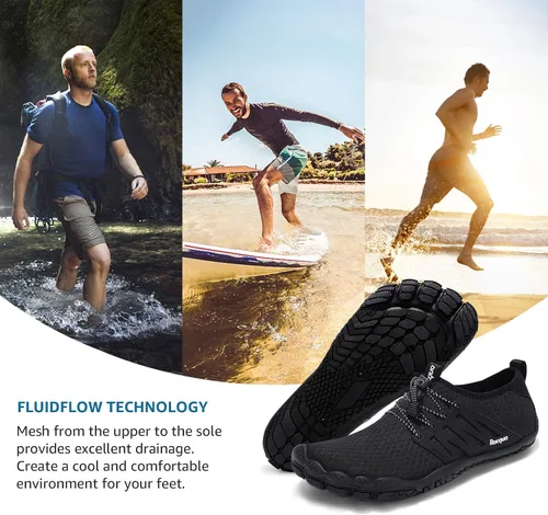 Vista 7 de Racqua Zapatos de agua descalzos deportivos para la playa, zapatos de natación para hombres y mujeres