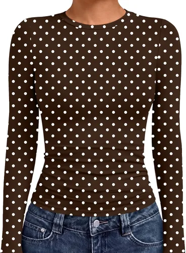 Vista 29 de AUTOMET - Camisetas ombligueras de manga larga para mujer, básicas, de compresión, para salir, otoño, ropa de moda del año 2000 Blanco