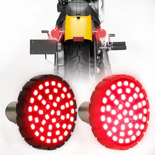 Vista 7 de SUNPIE Luces LED para Motocicleta Intermitentes Luz de Reversa 1156 Rojo Compatible con Harley Davidson Electra Glide Road King Heritage Softail