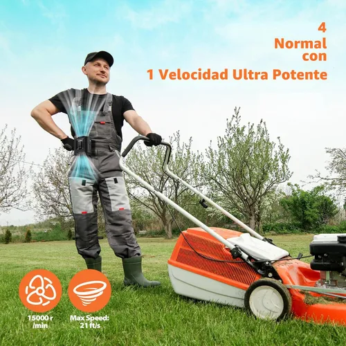 Vista 3 de Ventilador de cintura portátil, batería recargable de 14500 mAh, ventilador de cinturón de enfriamiento de 67 horas, velocidad potente, rotación