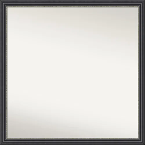 Vista 96 de Amanti Art Espejo de baño negro para sobre fregadero, 22 x 22 pulgadas, espejo de tocador cuadrado estrecho negro Avon, marco de madera casual