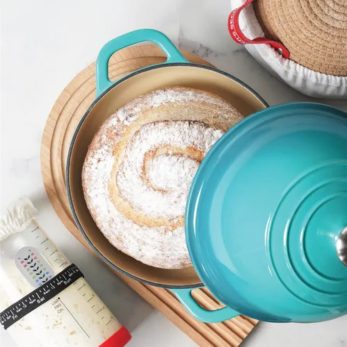 Vista 6 de Baker's Secret Kit de inicio de pan de masa madre Pro – Tarro básico de masa madre de gran capacidad de 40 onzas con 5 características únicas
