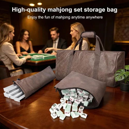 Vista 6 de American Mahjong Set, 166 azulejos premium con 4 estantes
