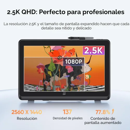 Vista 4 de XPPen Artist Pro 22 Gen 2 22" 2.5K Tablet de dibujo con pantalla, 16K 21.5 pulgadas con 2.5 K