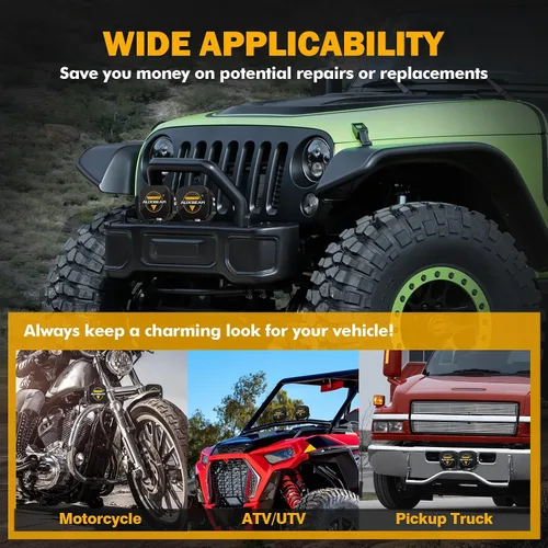 Vista 7 de Auxbeam 5 pulgadas cubo LED Pods cubre 2 unids cubo cuadrado Offroad luces cubiertas protectoras lente