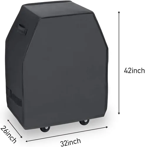 Vista 2 de Funda para parrilla de 32 pulgadas, resistente e impermeable, cubierta de parrilla de gas de 2 quemadores para Weber, Char-Broil, Brinkmann, 32