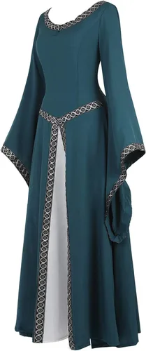 Vista 66 de Kranchungel - Vestidos renacentistas de estilo medieval/irlandés/campesino para mujer; disfraz de hada, para bailes