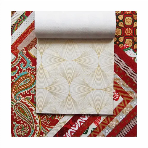 Vista 8 de Paperhues Papel de recortes hecho a mano rojo-blanco colección de Navidad, 12 x 12 pulgadas, 24 hojas