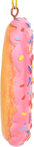 Vista 4 de Tree Buddees Adorno navideño de donut rosa con chispas