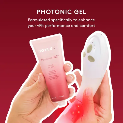 Vista 4 de Joylux - Gel fotónico, para uso con el dispositivo de salud femenina de luz roja vFit, contiene aloe vera y ácido hialurónico para mayor humedad