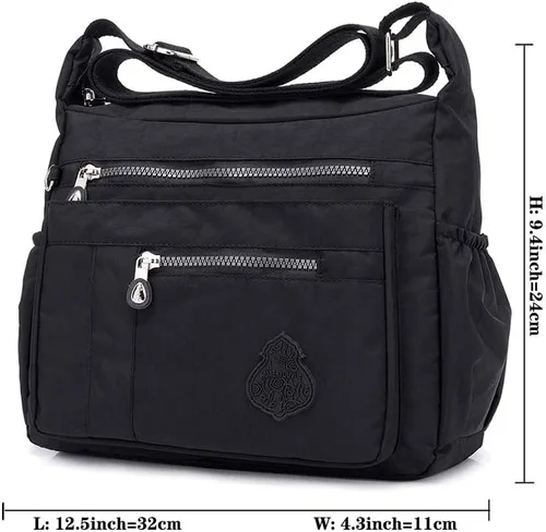 Vista 6 de MINTEGRA Bolso cruzado para mujer, bolso de hombro impermeable de nailon, bolsillo ligero