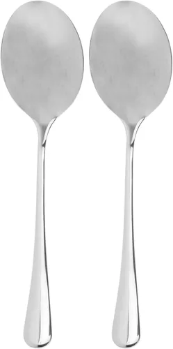 Vista 10 de Cornucopia Brands Juego de 2 tenedores para servir (2) - Elegante tenedores de servicio de primera línea, tenedores de servicio estilo buffet