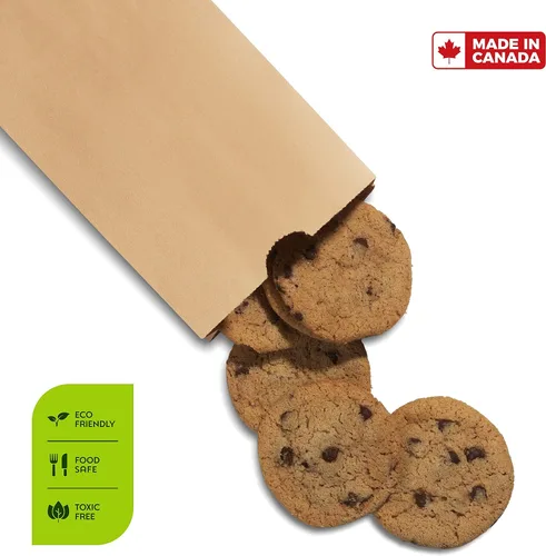 Vista 3 de Culinware Bolsas de papel kraft de 2 libras, bolsas de papel marrón duraderas para aperitivos, sándwich, pasteles, palomitas de maíz, comestibles