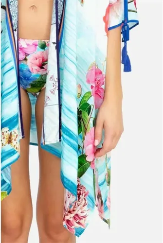 Vista 8 de Johnny Was Kimono corto Costa Azul Multi LG, Multi