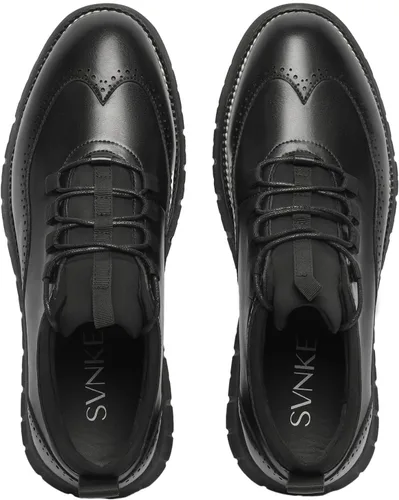 Vista 2 de SVNKE Zapatillas de vestir para hombre, zapatos casuales de moda con cordones, zapatos Oxford formales
