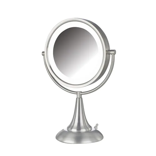Vista 9 de JERDON HL8510CL - Espejo de maquillaje iluminado con aumento de 8X - Cromo 8.5 pulgadas de diámetro, 15 pulgadas de alto, múltiples ajustes