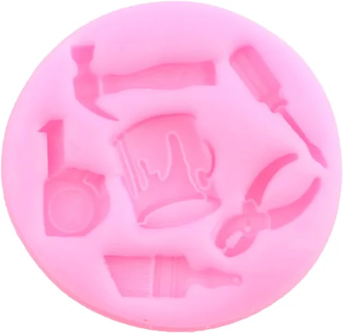 Vista 7 de Mujiang Herramientas de construcción Fondant Moldes de silicona para chocolate Candy Sugarcraft Cupcake Topper Cake Decorating