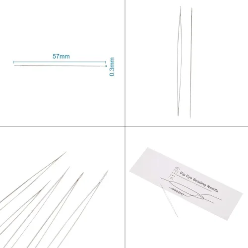 Vista 4 de Craftdady Agujas de coser plegables de acero inoxidable de 2.24 pulgadas, para hacer joyas, 10