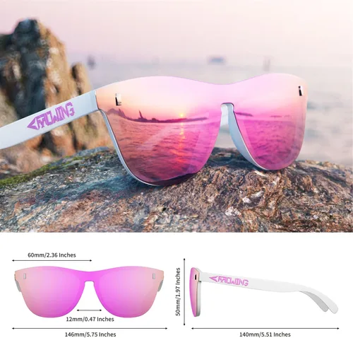 Vista 36 de ROCKNIGHT HD Polarized UV400 Protection Anti Glare Sunglasses TR90 Frame Lightweight Beach Driving