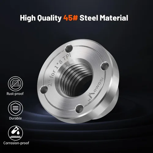 Vista 5 de Placa frontal de torno de madera de acero de 2 pulgadas, placa frontal para torno de madera, placa frontal de torno apta para husillo de 1 pulgada x