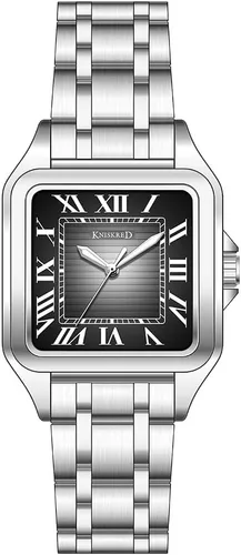 Vista 14 de Classic Square Watch for Men Vintage Roman Numeral Black