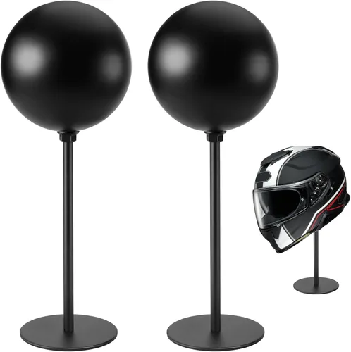 Vista 8 de Motorcycle Helmet Holder Wall Mount, Helmet Hanger 180° Rotation Helmet Rack with Double Hook for Football Helmet