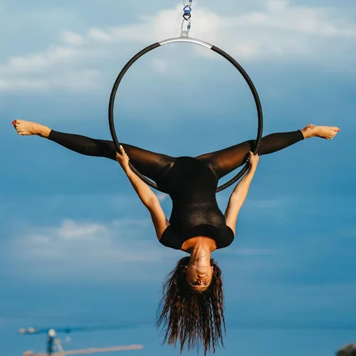 Vista 8 de Aerial Hoop, Single Point Lyra Hoop, Aerial Ring with Carry Bag