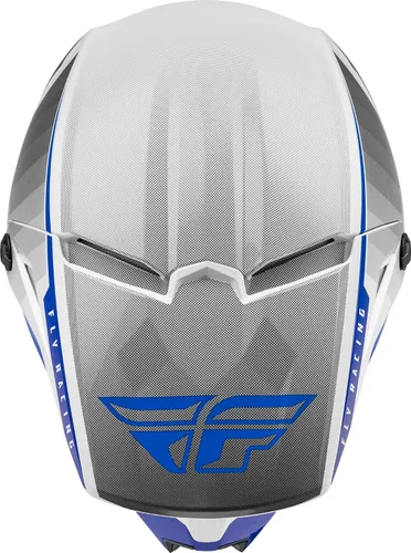 Vista 3 de Fly Racing Kinetic Drift Casco para adultos, modelo 2022 (color azul/carbón/blanco, talla XL)