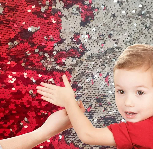 Vista 21 de Tela de lentejuelas reversible para pared sensorial para niños, lentejuelas grandes de 0.5 cm para grafiti sensorial para niños pequeños
