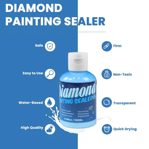 Vista 3 de Kits de sellador de pintura de diamantes, pegamento sellador de alto brillo para arte de diamantes, con herramientas y accesorios para bolígrafo