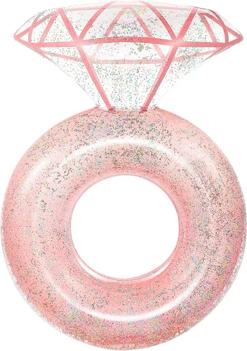Vista 11 de HeySplash Pool Floats, Inflatable Pool Float, Large Floatie for Bachelorette Party, Swim Tube River Lake Beach Bride Wedding Decor Fun Toy Raft