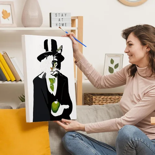 Vista 8 de NiArt Pintura por números para adultos principiantes, pintura por números sobre lienzo para niños, kits de pintura al óleo para regalo decoración