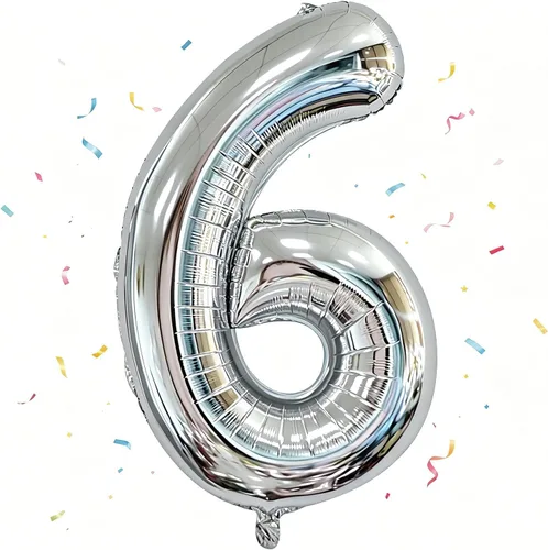 Vista 224 de Globos grandes de 40 pulgadas de números del 0 al 9, globos numéricos para decoración de fiesta de cumpleaños, globos de helio de aluminio