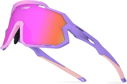 Vista 19 de X-TIGER Gafas de sol polarizadas para niños y niñas, lentes de sol de béisbol polarizadas para niños de 8 a 14 años, UV400, gafas de ciclismo