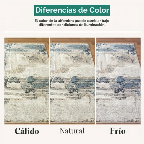 Vista 5 de LUXE WEAVERS - Alfombra abstracta desgastada azul 5x7, alfombra sin desprendimientos
