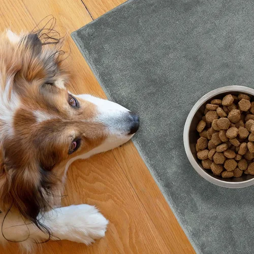 Vista 3 de SussexHome Pets - Tapete de arena para gatos y perros para caja de arena, lavable, suave, tapete de alimentación para gatos y perros, tapete