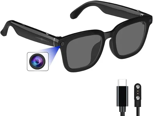 Vista 8 de Lentes de cámara inteligente AI: grabación de video HD 1080P y toma de fotos, traducción, conversación asistente, adecuadas para exteriores e