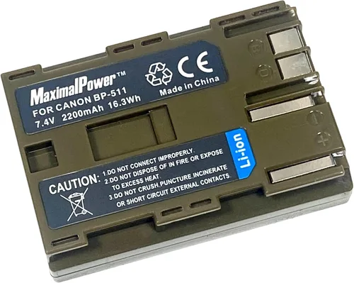 Vista 7 de MaximalPower Batería de iones de litio de repuesto para Canon EOS 5D 40D 20D 30D 10D - Batt totalmente decodificado no OEM para Digital Rebel, 1D