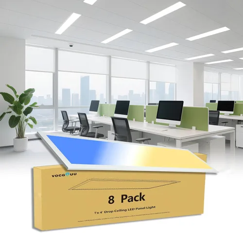 Vista 11 de Luz de panel plano LED de 1 x 4, 5000 K, 4000 K, 3000 K, 1 x 4, lámpara de techo LED Troffer Drop, 0-10 V regulable, 100-277 V, certificación ETL