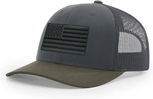 Vista 128 de Joe's USA Richardson 112 - Gorras de camionero con parche gráfico personalizado - Gorras estructuradas de cinco y seis paneles Richardson Premium
