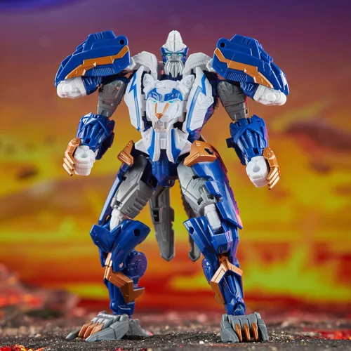 Vista 12 de Transformers Legacy United Voyager Class Prime Universe Thundertron, figura de acción de conversión de 7 pulgadas, 8+