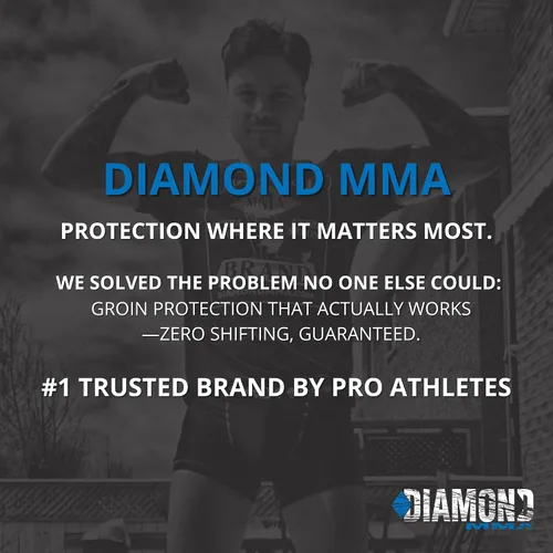 Vista 9 de Diamond MMA Pantalones cortos de compresión con correa de jock integrada y sistema de protección de ingle de copa atlética